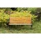 Gardenised Wooden Outdoor Park Patio Garden Yard Bench with Designed Steel Armrest and Legs QI003712 - alternate 6